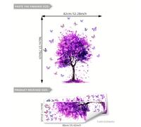 TEMU Juego de 2 piezas de adhesivos de pared para decoración del hogar con flores de árbol grande y mariposas para dormitorio, , sofá, entrada y