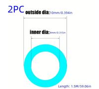 TEMU Juego de 2 Piezas de Manguera de Agua Multifuncional Premium 8×10, 1.5m Resistente a Altas Temperaturas, Ide