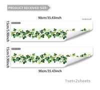 TEMU Juego de 2 Piezas de Pegatinas de Pared de Vid de 15*90 cm para Decoración , Adecuadas para Salas, Dormitorios, Pasillos y Paredes de . Autoadhesivas, M20404