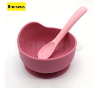 TEMU Juego de 2 piezas de utensilios de alimentación para niños, cuenco y cuchara de silicona, a los niños de forma , regalo de para niños y niñas, para el almuerzo escolar, regalo ideal de Navidad