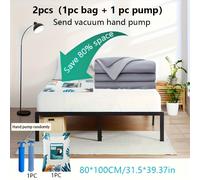 TEMU Juego de 2 piezas que 1 bolsa de compresión al vacío + 1 bomba de , bolsa de almacenamiento de compresión al vacío de varios tamaños, para viajes, bolsa de ropa , fácil de organizar