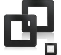 TEMU Juego de 2 placas para de de luz, de de de 3.38 pulgadas, forma cuadrada, cubiertas acrílicas para de luz individual, pegatinas para enchufe de pared para decoración del hogar