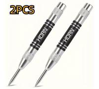 TEMU Juego de 2 punzones centrales automáticos robustos, 5 pulgadas de largo, hechos de calidad con un de , con un impacto ajustable para marcar en metal, plástico y madera