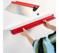 TEMU Juego de 2 raspadores para paneles de yeso (9.84" y 23.62") - Práctico herramienta de aplicación de pintura con una hoja flexible y un diseño ergonómico de metal para el acabado de paredes