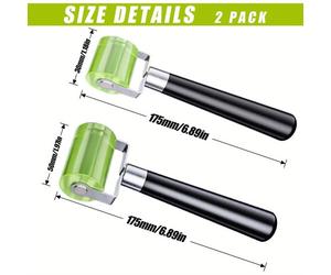 TEMU Juego de 2 rodillos de presión, 30 mm mm, rodillos profesionales, resistentes al , para cinta de y lona de PVC , herramienta de instalación, rodillos de presión