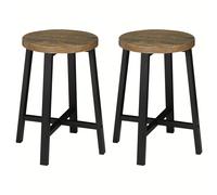 TEMU Juego de 2 sillas de comedor aptas para uso en la cocina, con reposapiés de metal y un diseño industrial con un de de madera vintage.