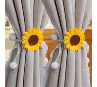 TEMU Juego de 2 sujetadores de cortina de , sujetadores de flores, cuerda para , decoración de almacenamiento