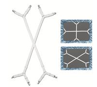 TEMU Juego de 2 sujetadores de sábanas con 4 clips, sujetadores antideslizantes para colchón, sujetadores versátiles para fundas de sofá