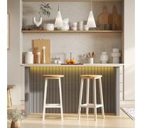 TEMU Juego de 2 taburetes de bar, taburetes de cocina, con reposapiés, altura 65 cm, para , comedor