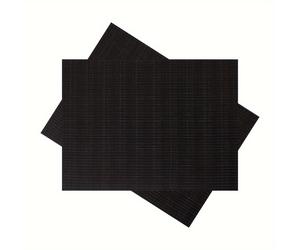 TEMU Juego de 2 Tapetes de Mesa de 12X18 Pulgadas Color Negro Sólido, Tapete para Platos Estilo Vintage Decorativo para y Comedor
