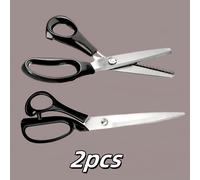 TEMU Juego de 2 tijeras de profesionales - Mango ergonómico, adecuadas para producción de prendas/costura/corte de tela, gran regalo para Navidad/Halloween.