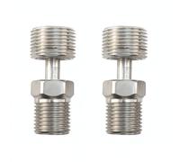 TEMU Juego de 2 tornillos excéntricos de acero inoxidable multiusos con bisel, pie curvado, ajuste de , rotación de 360°, adaptador de montaje en pared para ducha, accesorios de herrajes para baño