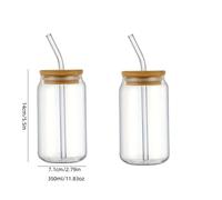 TEMU Juego de 2 vasos de vidrio de borosilicato de capacidad con y tapas - Reutilizables, para café, zumo, cerveza, bebidas, para el hogar, , fiestas y bares