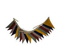 TEMU Juego de 20 Piezas de Banderines de Tela Floral Vintage - Banderas Triangulares de Cara para , , Baby Showers y Decoración del Hogar ()