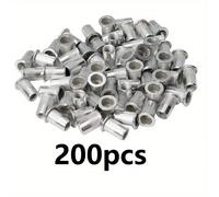 TEMU Juego de 200 piezas de Tuercas de Remache de Aluminio, Tuercas de Remache Ciegas, , de Tuercas de Remache de Cabeza M3 M4 M5 M6