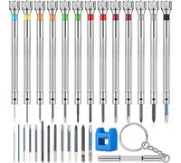 TEMU Juego de 28 destornilladores de precisión - Acero de de 0.6-2.0mm, de cabeza Phillips y , con adicionales, para reparación de relojes, gafas, joyería y electrónica