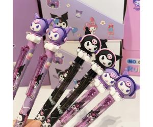 TEMU Juego de 3/6 Bolígrafos Kuromi con Punta de 0.5 mm, Escritura para Notas, y Planificación - Pack de Útiles de Oficina Kuromi