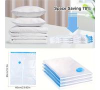 TEMU Juego de 3 bolsas de almacenamiento al vacío (60 x 80 cm) Bolsas de almacenamiento reutilizables, aptas para ropa, ropa de cama, toallas, edredones de plumón