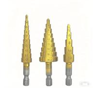 TEMU Juego de 3 brocas escalonadas HSS recubiertas: mejora tus capacidades de perforación - ¡ para madera y metal!