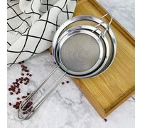 TEMU Juego de 3 Coladores de Malla de Acero Inoxidable - Mango , Duradero y Resistente al Óxido, para Cocina y Repostería, Salsas y Fácilmente