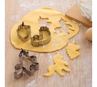 TEMU Juego De 3 Cortadores De Galletas De Unicornio, Cortador De Repostería, Moldes Para Galletas, Herramientas De Horneado, Accesorios De Cocina