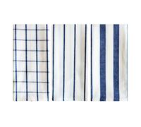 TEMU Juego de 3 paños de cocina rectangulares azules, con un diseño fácil y , para varios como servilletas, cubiertas, limpieza de tazas y de utensilios, empaquetados con una cinta