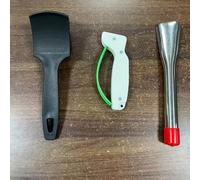 TEMU Juego de 3 piezas que kit de limpieza y afilado para cortacésped - Cepillo raspador para y juego de herramientas afiladoras de cuchillas para el del cortacésped y equipos de jardinería