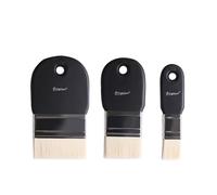 TEMU Juego de 3 Pinceles Planos, Adecuados para Acrílico, Pintura al Óleo, , Acuarela, Pintores, , Artistas y Pinceles de Nylon para Pinturas de Acuarela
