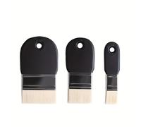TEMU Juego de 3 pinceles planos, adecuados para acrílico, pintura al óleo, pintura, , acuarela, pintores, , artistas y pinceles de nailon para acuarela y pintura al óleo