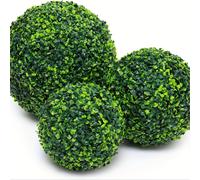 TEMU Juego de 3 plantas artificiales de bolas de boj, perfectas para decoración interior y exterior, incluyendo jardines, , y decoración de para el hogar