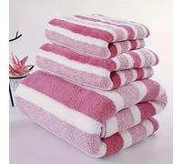 TEMU Juego de 3 toallas azules y a rayas - Microfibra ultra y súper absorbente - toalla de cuerpo, toallas de y paños de - Sin pelusa, color beige - para uso doméstico y