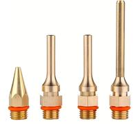 TEMU Juego de 4 Boquillas de Cobre para Pistola de Pegamento Caliente, Boquillas Intercambiables con Diámetro de de 10.8 mm, Accesorio de Repuesto para Pistola de Pegamento Caliente