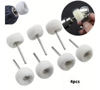 TEMU Juego de 4 cabezales de y abrillantado de lana con vástago de 3 mm, para jade antiguo, talla de madera y y esmerilado de metal