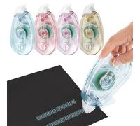 TEMU Juego de 4 Cintas Adhesivas para , Cinta Cara para Manualidades, Rodillo Adhesivo para Diarios y Álbumes, Rodillo de Goma para Suministros de , Oficina y , para y Adultos