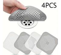 TEMU Juego de 4 coladores de drenaje de silicona - Adiciones versátiles para el baño, atrapapelos, tapón y tapón para uso doméstico y de jardín