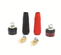 TEMU Juego de 4 Conectores de Cable de Soldadura TIG - Adaptadores de Enchufe y Hembra de Ajuste Rápido para DKJ10-25 & DKZ10-25, Material Duradero de Calidad