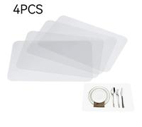 TEMU Juego de 4 Láminas de Plástico Transparente - Protectores y Resistentes para Mesas, Encimeras y Manteles - Cubierta Duradera y Fácil de Limpiar, Juego de Manteles para Múltiples Mesas