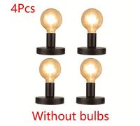 TEMU Juego de 4 lámparas de techo y modernas con E27, para pasillo, , cocina, puerta, baño, accesorios de iluminación para Halloween y Navidad (sin bombillas)