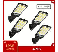TEMU Juego de 4 luces LED solares inteligentes con detección de movimiento, lámparas COB recargables para exteriores niveles de para iluminación de seguridad en terrazas, jardines, patios, , y paredes