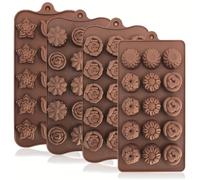TEMU Juego de 4 moldes de silicona para hornear de y rosa, para pasteles, galletas, caramelos, cubitos de hielo, gelatina, , decoración de tartas, antiadherentes, herramientas de cocina reutilizables