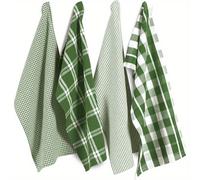TEMU Juego de 4 paños de cocina de 18×26 pulgadas, toallas de cocina ultrasuaves de secado rápido, paños de , toalla de cocina, oliva