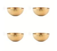 TEMU Juego de 4 para ensalada de acero inoxidable, grado 201, resistente al , para frutas, pasta y horneado - Utensilios de cocina versátiles