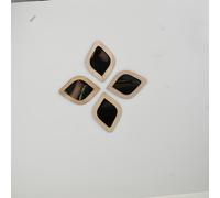 TEMU Juego de 4 piezas de espejos decorativos de pared de de acrílico, Subfield, estilo bohemio, de pared moderno, 9 x 13 cm, adecuado para decoración de pared de baño, dormitorio y