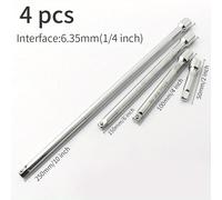 TEMU Juego de 4 piezas de extensión para llave de carraca de 1/4", en extracción de tornillos con vaso profundo, mini extensión para llave de carraca, barras adaptadoras de vaso de 2/4/6/10 pulgadas