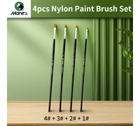 TEMU Juego de 4 Pinceles de Marie - Cerdas Sintéticas de Nylon para Aceite, Acrílico, Gouache y Más - Ideal para Artistas, y Proyectos DIY