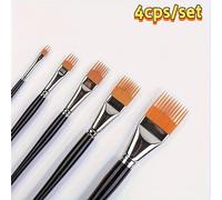 TEMU Juego de 4 Pinceles Multifunción, Pinceles Profesionales para Acuarela y Acrílico con Mango > Herramientas de Pintura > Suministros Artísticos > Pinceles para Uso Profesional en Grabado