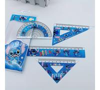 TEMU Juego de 4 reglas de dibujos animados de Stitch de - Herramientas de medición de PVC azul, diseño divertido, aptas para dibujar y como regalo de