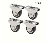 TEMU Juego de 4 Ruedas Direccionales Pequeñas de Plástico, Ruedas para Muebles y Cajones Mini, Ruedas Direccionales , Ruedas para Muebles