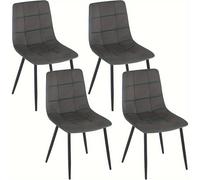 TEMU Juego de 4 sillas de comedor, silla de cocina, silla tapizada, silla de , silla de diseño, acolchada, con de terciopelo, patas de metal, para comedor, cocina,
