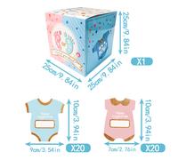 TEMU Juego de 41 piezas, Urna de Votación para Revelación de Género en Baby Showers, de Sugerencias de , 1 de Cartón con 20 Tarjetas de Papel Azules y 20 Tarjetas de Papel Rosas
